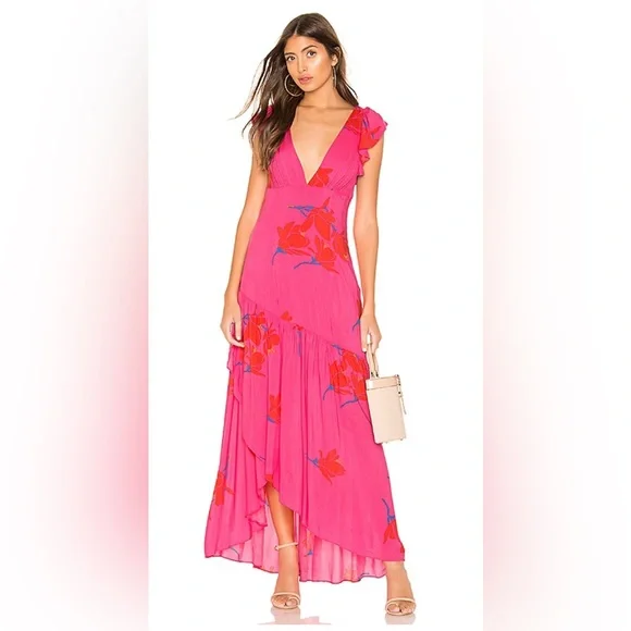 free people ruffle maxi dress Free People Peaceful Palm Tiered Maxi Dress - Soft Tropic